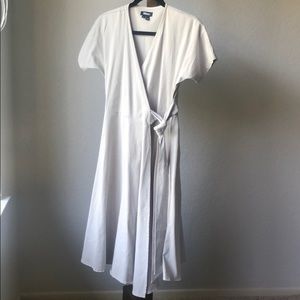 Gray Mien side tie wrap dress